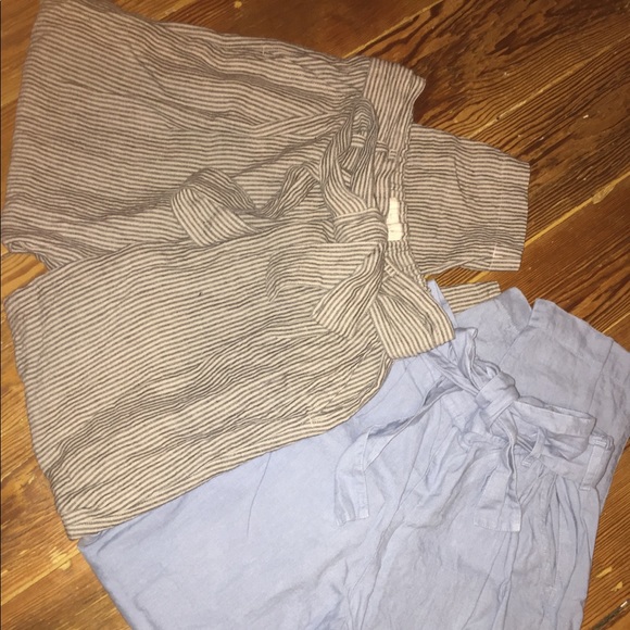 Bundle Notperfectlinen natural stripes/ blue pants - Picture 4 of 12